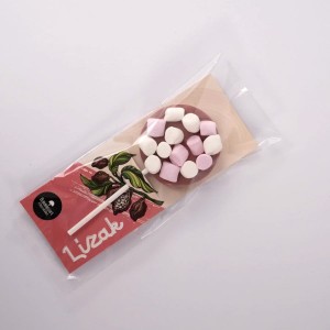 Lizak z czekolady ruby z piankami 35 g