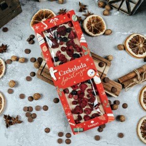 Czekolada biała miks owoców 130 g Premium - wersja świąteczna