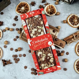Czekolada mleczna miks orzechów 175 g Premium - wersja świąteczna