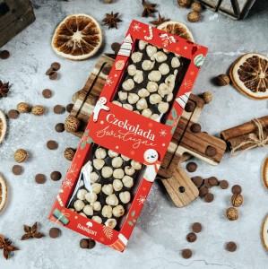 Czekolada Deserowa z Orzechami Laskowymi 160 g Premium - Wersja Świąteczna