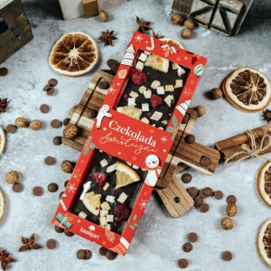 Czekolada Deserowa z Pomarańczą, Dynią i Maliną 120 g Premium - Wersja Świąteczna