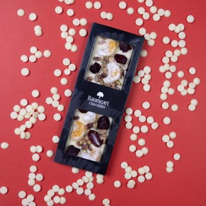 Czekolada biała - mandarynka, pistacja, jeżyna - premium